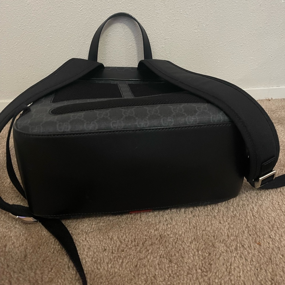 Gucci Men's Gray and Red Backpack - Picture 7 of 7